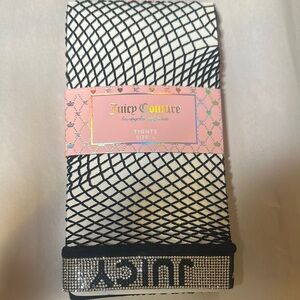Juicy Couture Black and White Fishnet Tights